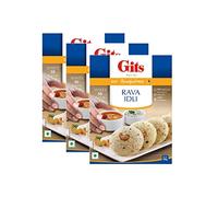 Gits Rava Idli Instant Breakfast Mix 500g - A Traditional Indian Crispy Brown Rava idli Savory Snack - A Traditional South Indian Snack Made Of semolina (Pack of 3)