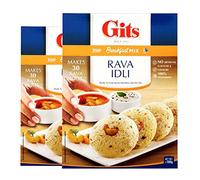 GITS Rava Idli Mix 500G | Instant Breakfast Mix | South Indian Breakfast | Brown Rava Idli Snack | Indian Origin (Pack of 2)