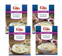 Gits Ready-to-Eat Combo - Vermicelli Kheer 100g (Pack of 2) & Basmati Rice Kheer 100g (Pack of 2) | Authentic Indian Dessert | Instant Sweet Dish | Ready in Minutes