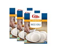 Gits Rice Idli Instant Breakfast Mix 200g - Made From Fermented Batter Of Rice & Lentil - A Traditional South Indian Breakfast -Makes 45 Idlis (Pack of 3)