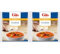 Gits Sambar 200g (Pack of 2) - South Indian Style Sambar Mix | Easy to Prepare Lentil & Vegetable Curry Base | Spice Mix for Sambhar, Idli, Dosa & Rice