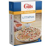 Gits Uttappam Mix 500g - Makes Soft Thin Pizza like Dish Made Of Rice-Lentil Batter And Pan-Fried - Garnished With Tamarind Spices And Chutney Savory Pancakes (Pack of 1)