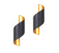 Gittcoll 2PCS Modern Solar Eclipse Design LED Wall Sconce - 18W 3000K Warm White Indoor Lamp - Art Deco Decorative Background Lighting Fixture for Living Room, Bedroom, and Hallway