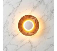Gittcoll Modern Solar Eclipse LED Wall Sconce - 18W 3000K Warm White Art Deco Background Lamp for Living Room, Hotel, Apartment & Coffee Shop