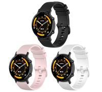 Gittos 20 mm Bracelet Compatible with Garmin Vivoactive 6/5/3, Vivomove 3/HR/Style/Luxe, Forerunner 55/165/245/645 Music/Venu Sq 2 20 mm Silicone Wristbands Sport Adjustable Replacement Watch Strap