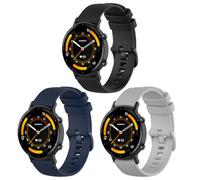 Gittos 20 mm Bracelet Compatible with Garmin Vivoactive 6/5/3, Vivomove 3/HR/Style/Luxe, Forerunner 55/165/245/645 Music/Venu Sq 2 20 mm Silicone Wristbands Sport Adjustable Replacement Watch Strap