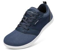 gitzing Barefoot Shoes for Womens Mens Wide Outdoor Trail Minimalist Running Trainers Walking Shoes Lightweight and Breathable Sneakers Unisex-Classic Blue 6.5 UK(40 EU)