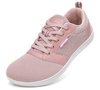 gitzing Barefoot Shoes for Womens Mens Wide Outdoor Trail Minimalist Running Trainers Walking Shoes Lightweight and Breathable Sneakers Unisex-Classic Pink 5 UK(38 EU)