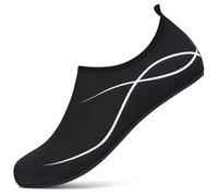 gitzing Water Beach Swim Shoes Women Breathable Sea Shoes Men Quick Dry Aqua Lightweight Barefoot for Surfing Running Driving Pool Yoga, Black 4 UK/37 EU