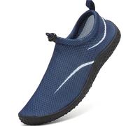 gitzing Water Beach Swim Shoes Women Quick Dry Sea Shoes Men Barefoot Breathable Aqua Lightweight for Surfing Running Driving Pool Yoga, Dark Blue 8 UK/42 EU