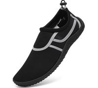 gitzing Water Beach Swim Shoes Women Quick Dry Sea Shoes Men Barefoot Breathable Aqua Lightweight for Surfing Running Driving Pool Yoga, Black 11.5 UK/46 EU