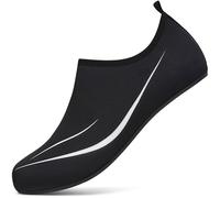 gitzing Water Beach Swim Shoes Women Quick Dry Sea Shoes Men Breathable Aqua Lightweight Barefoot for Surfing Running Driving Pool Yoga, Black 12.5 UK/47 EU