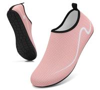 GITZING Water Shoes for Women Men Beach Quick-Dry Swim Aqua Socks Breathable Barefoot Shoes for Surfing Running Driving Pool YOG, Pink 3.5 UK/36 EU