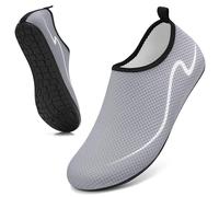GITZING Water Shoes for Women Men Beach Quick-Dry Swim Aqua Socks Breathable Barefoot Shoes for Surfing Running Driving Pool YOG, Grey 12.5 UK/47 EU