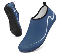 GITZING Water Shoes for Women Men Beach Quick-Dry Swim Aqua Socks Breathable Barefoot Shoes for Surfing Running Driving Pool YOG, Dark Blue 7.5 UK/41 EU