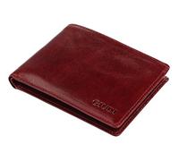 Giudi Luxury Genuine Leather Bifold Men’s Wallet 8 Card Holder Made in Italy Expensive Slim and Comfortable, Red