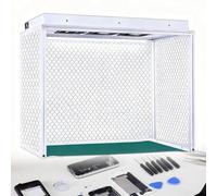 Giuggiolared Aluminum Laminar Flow Cabinet Vertical Flow Hood, HEPA-Filter Included for Dust-Free Workstation, Air Flow Clean Bench for Workshop, Phone LCD Repair, 26x12x23 Inch