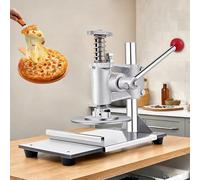 Giuggiolared Commercial Dough Press Maker: 6.3inch & 9.8inch Dual-Size Plates for Homemade Pizza, Chinese Pancake, Meat Pies - Hand-Operated Stainless Steel Presser for Home Commercial Use Small