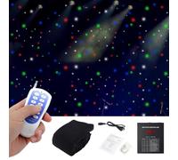 Giuggiolared LED Stage Backdrop, RGBW Color Star Curtain Backdrop Light with Controller & Remote Control Foldable Stage Drape Starry Sky Cloth Curtain for Wedding Party Club Show 3x8m