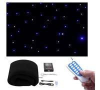 Giuggiolared LED Star Curtain Backdrop Light, Multi-Color Stage Drape Starry Sky Cloth Curtains, LED Stars Lights Curtain with Controller & Remote Control for Wedding Event Stage Show 4x6m