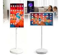 Giuggiolared Smart TV on Wheels, 21.5-32 inch Portable Touch Screen TV, 8-Core Processor 8+128G, Mobile Rolling TV with Swivel Screen, Long Battery Life for Wireless Streaming 21.5"