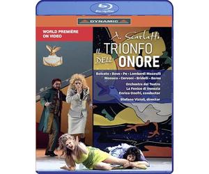 Giulia Bolcato; Rosa Bove; Raffaele Pe; Francesca Lombardi Mazzulli; Dave Monaco; Luca Cervoni; Giuseppina Bridelli; Tommaso Barea; Cristiano Gaudio; Alberto Gaspardo; Giacomo Cardelli; Orchestra del Teatro La Fenice di Venezia; Enrico Onofri - Alessandro Scarlatti: Il trionfo dell'onore [Blu-ray]