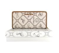 Giulia Pieralli Beautiful Large Women's Wallet with Gift Box Gift Idea for Women All-Over Pattern Monogram, Bianco-sabbia 5003 (white-sand), L, Contemporary