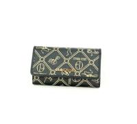 Giulia Pieralli Women's XL Long Format Wallet with Gift Box Gift Idea for Women All-Over Pattern Monogram, Nero-gold G001 (black-gold), L, Contemporary