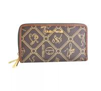 Giulia Pieralli Women's XL Wallet with 2 Zips, Wallet with Gift Box, Gift Idea for Women, All-Over Pattern, Monogram, Caffe 02a (Brown), L, Contemporary