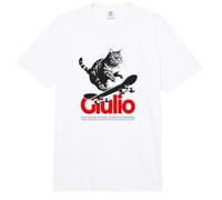 Giulio - Cute Boy Name with Cool with Cool Cat & Skateboard Comfort Colors Adult Heavyweight T-Shirt