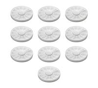 Giuneuow 10pcs Plastic Art Nail Decor Storage Case Rotatable Empty Wheel Rhinestone Beads Slices Clear
