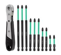 Giuneuow 10Pcs PZ2 Magnetic Driver Bits Heavy Duty Hex Screwdriver Bit Set 10pcs PZ2 Magnetic Driver Bits Heavy Duty Long Screwdriver for Electrician for Socket Switch 50/75/100/150mm
