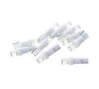 Giuneuow 10x T5 W1.2W W3W 1 SMD Dashboard LED Car Cuneate Interior Lights12V White