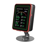 Giuneuow 15 in 1 Tuya WiFi Rechargeable Household Digital Air Quality Detector CO2/CO/TVOC/HCHO/PM2.5/Temp/Humi Temperature Humidity Tester Multi Clock A