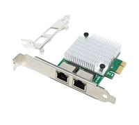 Giuneuow 2 RJ45 Port PCIe X1 Dual Gigabit Realtek 8111F+ ASM1082E Chipset Filter PCI-E Computer Lan Network Card 1000M Spare Parts Accessories