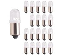Giuneuow 20Pcs BA9S 1895 H6W 53 57 Bayonet LED Light Bulbs for Car Map Lamp 12V White