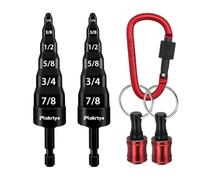 Giuneuow 2Pcs 6-in-1 HVAC Copper Tube Expander and Swaging Tool Set for Air Conditioner Copper Pipe Flaring