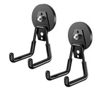 Giuneuow 2Pcs Magnetic for Garage Hooks-Large Heavy-Duty Anti-Scratch Rubber Coating for Garage, Workshop, Tool Cart, and Outdoor