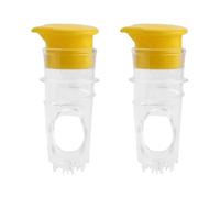 Giuneuow 2pcs Manual Lemon Juice Squeezing Plastic Citrus Juicer Fruit Pouring Tool Yellow