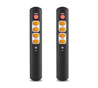 Giuneuow 2PCS Universal 6-Button Smart Remote Control IR Copy Learning Function Remote Control for TV, STB, DVD, DVB, VCR B