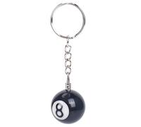 Giuneuow 2x billiard ball key chain key ring happy No. 8