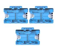 Giuneuow 3pc ECG 7 Step Ruler,ECG 7 Step Ruler for ECG/EKG Interpretation, ECG Reference Guide Ruler,EKG Calipers Measuring Tool