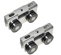 Giuneuow 4 Wheel Trolley Assembly Rollers,Load & Stable Roller Trolley for Electric Hoist, Suit for 1-5/8in Wide and Taller 2Pcs