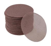 Giuneuow 50 Pcs 5 Inch Abranet Sanding Mesh Anti-Clog Hook Loop Dust Free Net Sandpaper 400 Grit Brown Aluminum Oxide