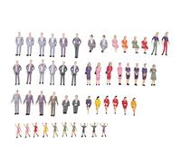 Giuneuow 50pcs G Scale 1:30 Mix Painted Model People Train Park Street Passenger Figures