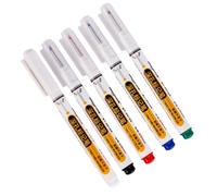 Giuneuow 5PCS Deep Hole Long Nib-Head Marker for Metal Perforating Pen Waterproof Woodworking Decoration Multi-Purpose