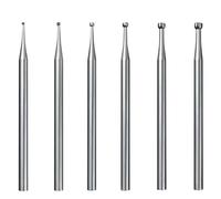 Giuneuow 6 Pcs Open Mouth Cup Burr 3/32 Inch Shank Jewelry Setting Cup Burs Wire Rounder Bits Lapidary Making Bits (008-023)