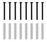 Giuneuow 8 Pcs M3x30MM Electric Guitar Humbucker Pickup Adjust Height and Springs - Black