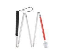 Giuneuow Aluminum Folding Cane 4-Sec Folding Cane with Rolling Tip for Blind Walking Stick