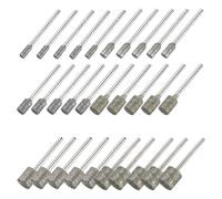 Giuneuow Diamond Grinding Burrs Drill Bit 1/8 Inch Shank 4/5/6/8/10/12mm Dia Cylindrical Diamond Mounted Point Bits for Carving